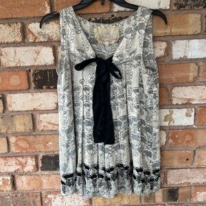 Johnny Was For Love & Liberty Silk Blend Tie Front Top